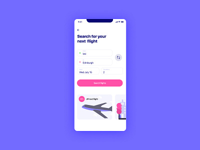 Daily UI #068 - Flight Search app app design daily ui dailyui dailyuichallenge interface interface design interfacedesign minimalist minimalist app mobile mobile app mobile app design mobile interface product design ui ui design uidesign uiux ux