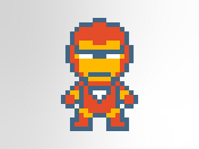 Iron Man Retro Pixelart design illustration ironman marvel pixel art pixelart retro retro design vector