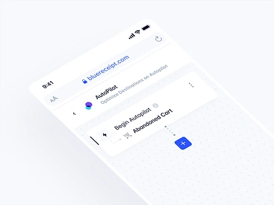 BlueReceipt: AutoPilot Mobile app autopilot autopilot mobile blue build builder clean design editor flow builder minimal mobile mobile app mobile build mobile editor mobile responsive product responsive ui ux