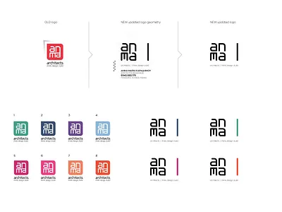 Anna Maria (ANMA) Karadimou Arhitects logo revamp branding design illustrator cc logo typography