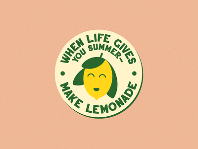 Summer Sippin' badge badgedesign circle circle logo flat design flatdesign geometic illustration illustrator lemon lemonade logo inspiration patches pin sayings simple summer summertime sunshine weeklywarmup