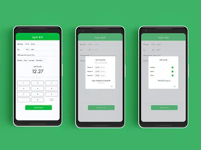 Split Bill Calculator: UI Design adobe app art bills branding calculator daily 004 dailyui design illustrator minimal mockup mockupdesign mockups photoshop split ui ux uxdesign uxigers