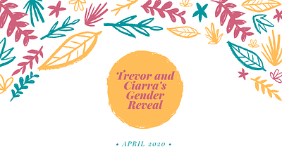 Gender Reveal Graphic design illustration typography web