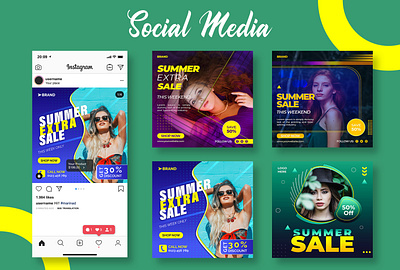 Awesome unique social media design of summer sale posts branding desginer design facebook facebook ads graphic design instagram banner instagram post social ads social banner social media banner social media design social media pack social media post design social media templates socialmedia ux