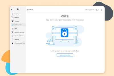 Restricted app art branding dashboard design flat illustration oops restricted ui ux vector web website