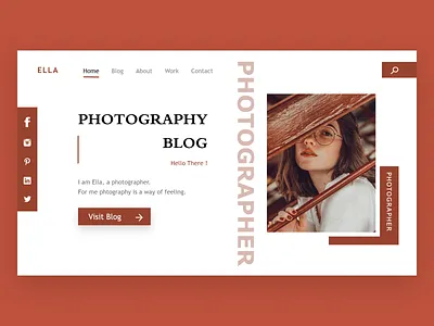 Landing page photography dailyui design landing page ui ux web
