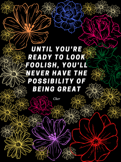 Cher Quote Poster design illustration web