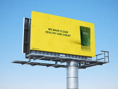 Kela - Green Banana Flour banana banana leaf billboard design brand brand identity branding design greenbanana illustration packaging