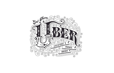 Vintage Uber 1800s branding classic era illustration lettering logo old school retro retro font rustic type typography victorian vintage vintage badge vintage logo western