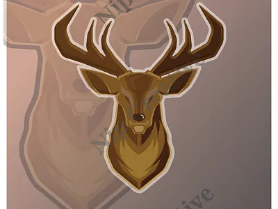 deer angry animal antler baseball basketball beast buck cartoon character college emblem game head mammal mascot reindeer silhouette sport team vector