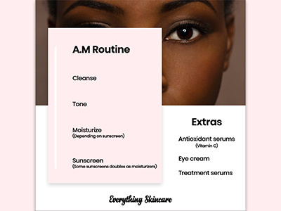 AM Routine branding design flat