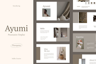 Ayumi Presentation Template branding brandingkit design googleslides keynote moodboard powerpoint presentation template