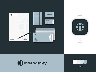 InterNashley - Brand Identity Design brand brand identity branding business card design global logo globe grid layout i logo identity identity designer illustration lettermark logo logo design logomark logotype designer negative space smart mark typography