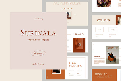 Surinala Keynote Template branding brandingkit design googleslides illustration keynote moodboard powerpoint presentation template