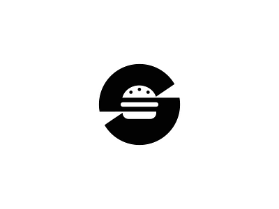 Scratch Burger branding burger food icon identity leter letters logo mark negative restaurant s simple sketch