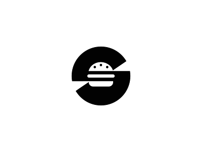 Scratch Burger branding burger food icon identity leter letters logo mark negative restaurant s simple sketch