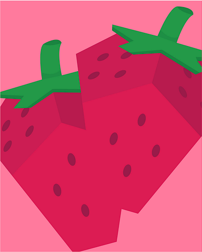 Some Strawberries aesthetics art cute design illustration illustrator melmelart strawberry vector vector art vector design vectors