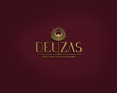 Visual Identity of the Deuzas Women's Fashion Store branding design deusas feminine lettering logo logodesign moda modern logo pavão store tipografia