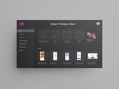 Dark Mode For Adobe XD adobe adobe xd adobexd app dailui design ui ux uxui