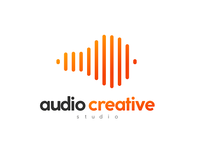 Audio Creative Studio audio branding creative design icon lamp light logo logo design logos logotype sound soundwave wave