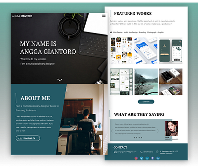 Personal Portfolio Web Design design ui ux web