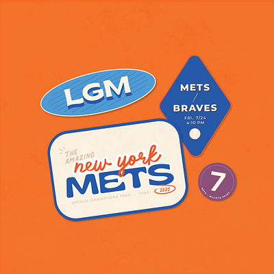 Mets 2020 Patches baseball design fun illustration illustrator mets new york patches typography vector