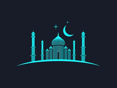 Taj Mahal debutshot design dribbblers icon illustration logo taj mahal tajmahal vector