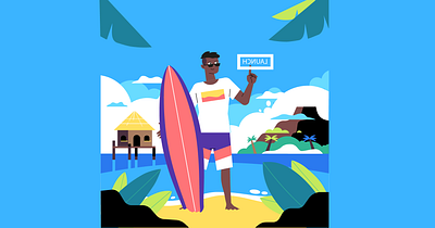 Holiday- Read for Animation design illustration