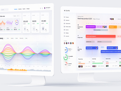 Eclipse - Figma dashboard UI kit for data design web apps no code