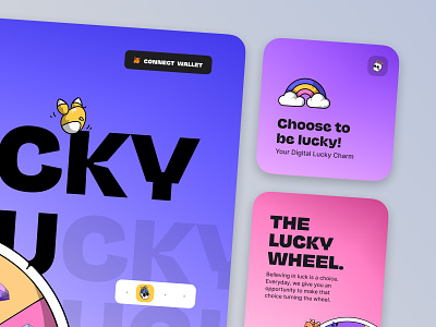 Utilities Sneak Peek bones branding card collection game gradient graphic design lucky nft ui utilities wheel