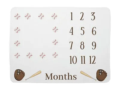 Baseball Milestone Blanket for Baby boy babies baby blanket blankets boy boys milestone milestones zazzle