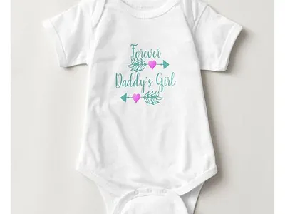 Forever Daddy's Girl babies baby bodysuit daddy daddysgirl girl girls onepiece pretty zazzle