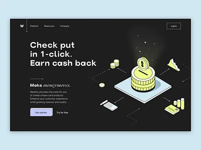 Wealthy - Fintech Web App bank bank app banking app finance finance app financial financial app fintech fintech app money transfer app platform transactions wealth web app web app design web application web application design web platform