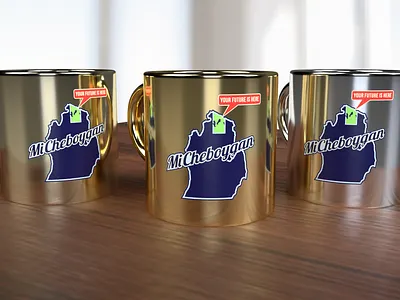 MI CHEBOYGAN MUGS 3 branding corporate identity graphic design graphics identity illustrator logos vector art