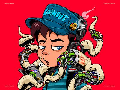 Umarionz — Octobots cyborg illustration kids malaysia metaverse nft octopus procreate robot street