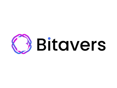 Bitavers Blockchain logo design. b letter logo bitcoin blockchain blockchain logo blue brand identity branding crypto crypto art crypto exchange cryptocurrency ecommerce ethereum gradient logo logotype modern logo negative space logo nft logo technology