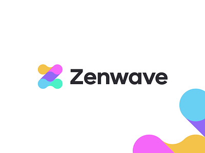 Zenwave branding geometric identity logo modern startup tech technology wave z zen zenwave