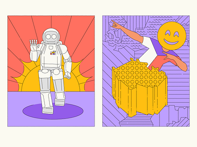 Smart artwork dab design europe future illustration illustrator ilustrace marekehrenberger prague purple robot smiley