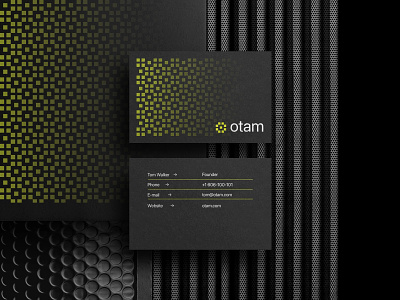Otam Logo & Business Card Design app brand identity branding business card collaterals crypto dark lettermark logo mark mobile o print software stationary tech technology type typography