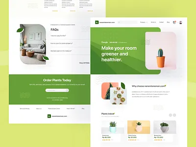 Plants Store - nanemtaneman.com #Exploration app b2c clean design exploration flower illustration interface interfaces ios landing landing page plants ui ux uxresearch web design web development web saas website design