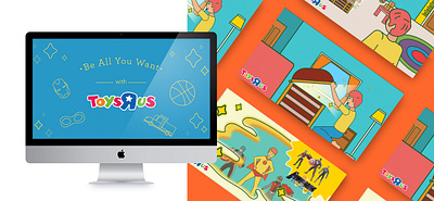 Toys R Us Summer Campaign design graphic design illustration mockup social media post