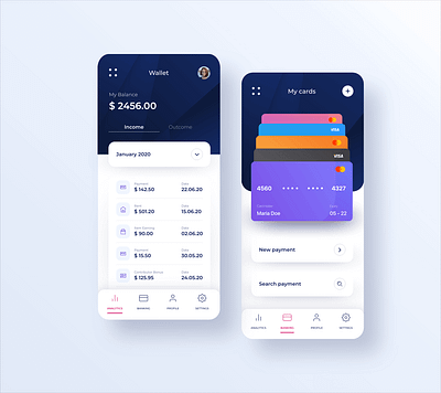 Fincance Mobile App Design adobe xd app design creditcard finance financial mobile ui payment