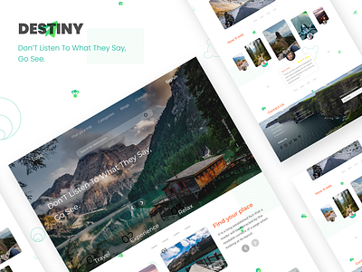 Destiny adobe xd branding design dribbble tour tourism travel ui web webdesign website