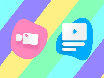 Illustrations for BIGVU app. branding identity illustration illustrator vector