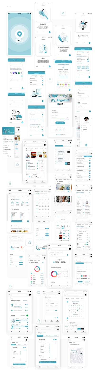 Pent | Daily life app app finance home planner shop ui ux ux design