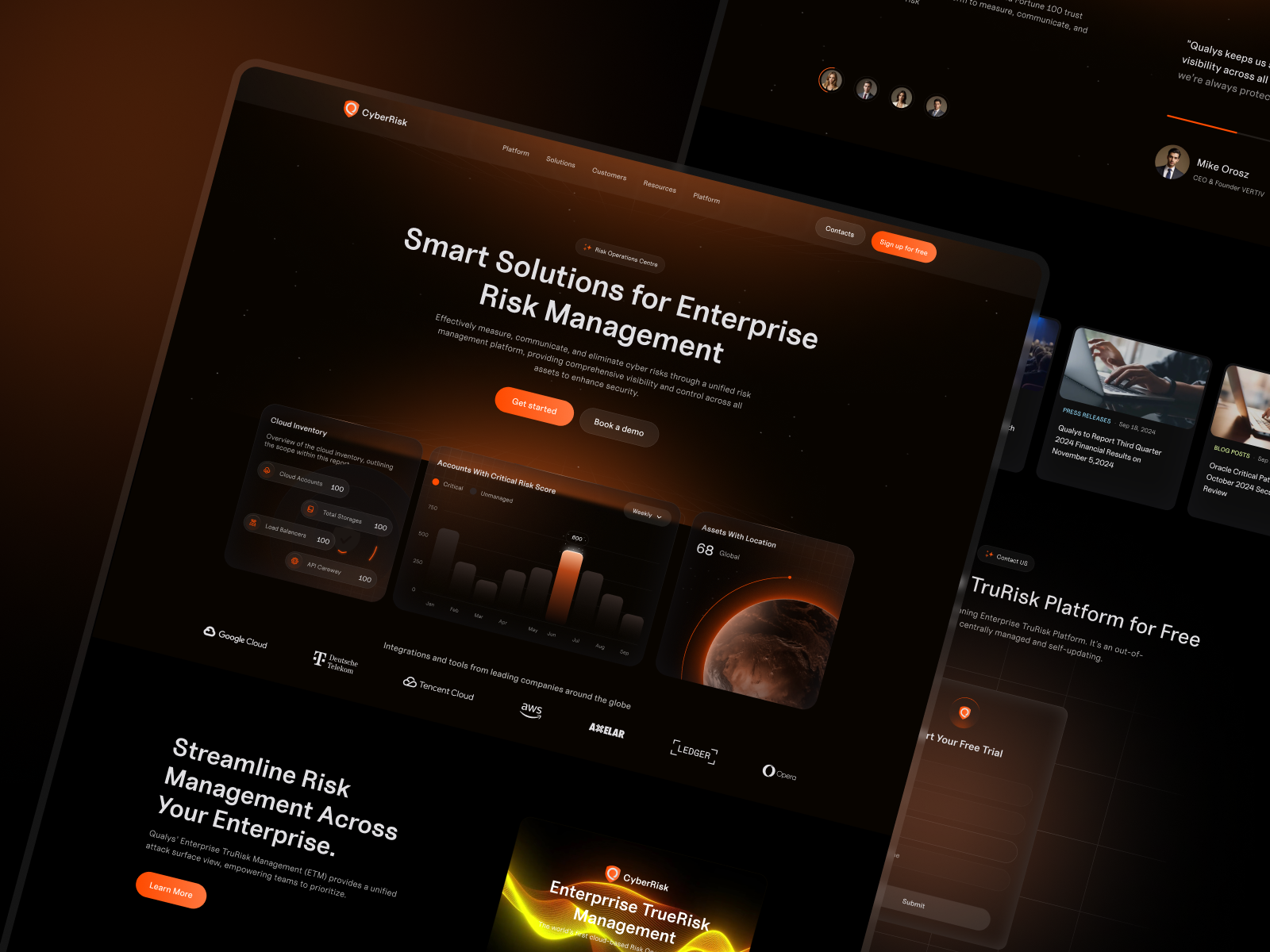 Security Management Landing Page UI/UX Design by Yeasin Islam on Dribbble