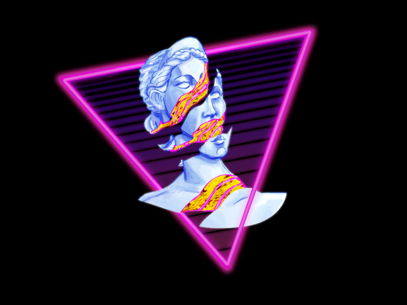 Vaporwave But Make It Cake animation cake meme motion graphics neon vaporwave