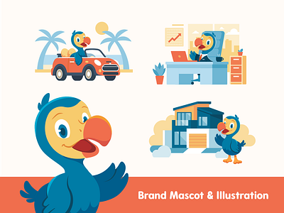 Brand Mascot & Illustration animal illustration brand character brand mascot character design design flat illustration mascot vector