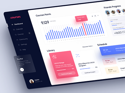 Courses Platform course landing page courses dashboard e learning edu education education platform landing page learning app learning platform online learning platform product product design ui ui visual design ux web web app web design