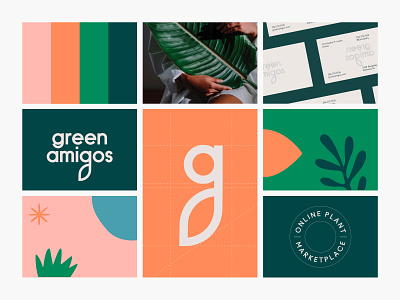 Branding for Green Amigos 🌱 amigo brand identity branding emblem green logo logo design logo mark natural organic plant vegan